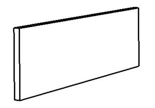 Norema Sokkelende 505x166 klassisk hvit mfc/melamin
