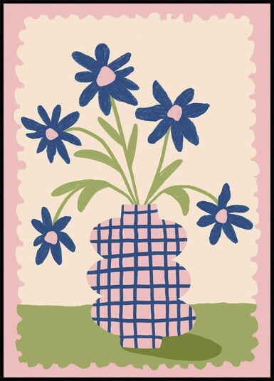 Cute Flowers in a Vase Plakat Plakat / 30x40cm
