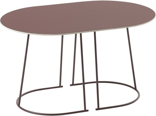 Muuto - Airy Coffee Table Small Utförande Mörkröd Sofabord Cecilie Manz Rød Metall/tre