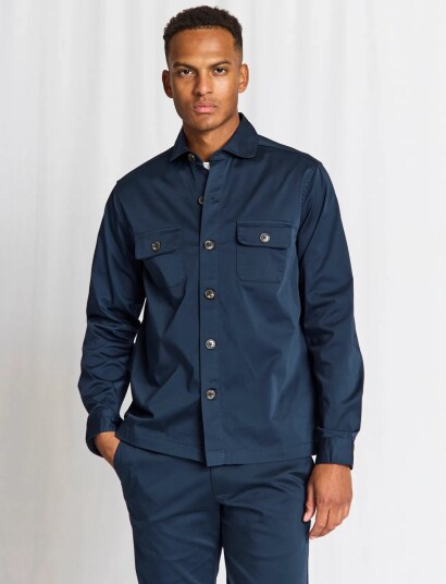 Bruun & Stengade Bs Rocco Regular Fit Overshirt Navy L