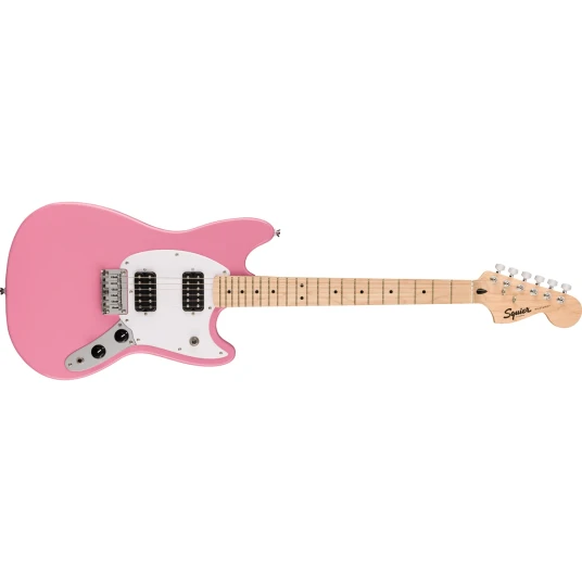 Squier Sonic Mustang Hh, Maple Hvit Pickguard, Flash Rosa Squier Sonic Mustang Hh, Maple Hvit Pickguard, Flash Rosa