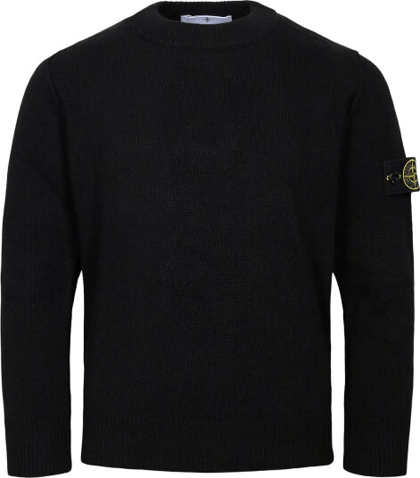 Stone Island Kids Junior Compass Patch Sweater Black 128 Stone Island Kids Junior Compass Patch Sweater Black 128