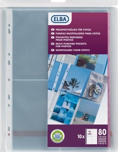 Elba Fotohylser For 8 Bilder 100 X 150 Mm Format: Din A4 Laget Av Pp 0,8 Mm Universell Perforering Beskytter Bildene 01972081
