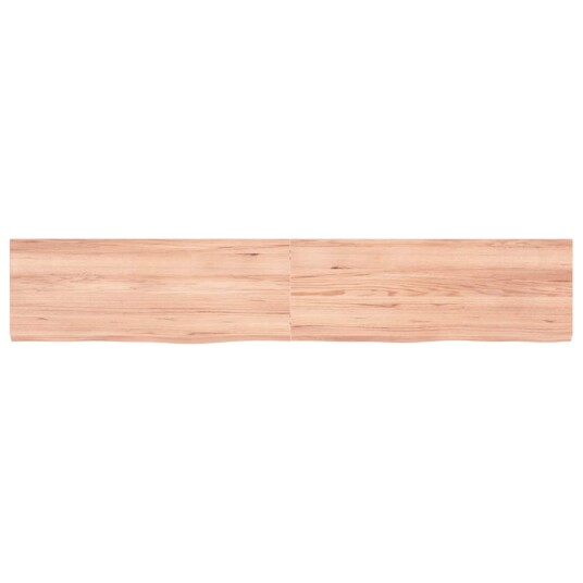 vidaXL Vegghylle lysebrun 160x30x4 cm behandlet heltre eik