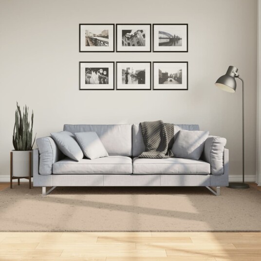 Teppe HUARTE kort luv mykt og vaskbart sand 160x230 cm