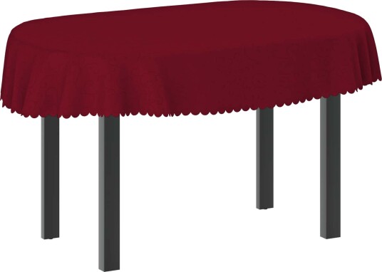 vidaXL Bordduk Oval Vinrød 130 x 180 cm vidaXL Bordduk Oval Vinrød 130 x 180 cm