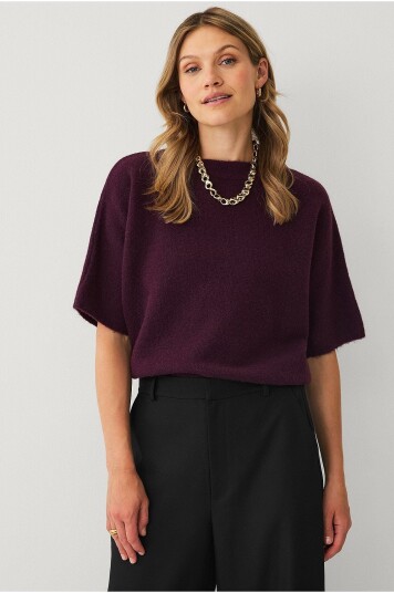 Ellos Collection Pullover med halvlange ermer Brun
