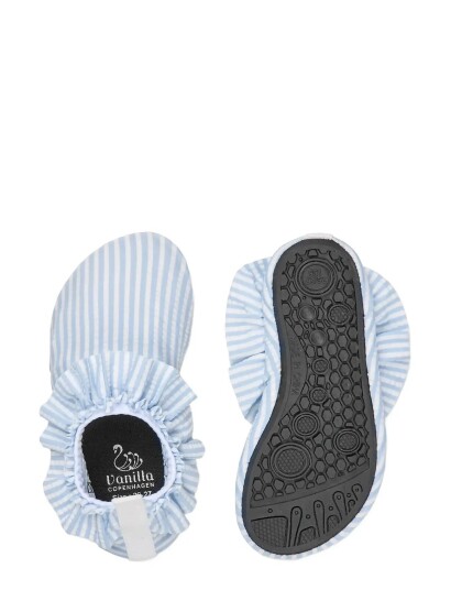 Vanilla Copenhagen Badesko   Flæse   Seersucker   Blue   26/27