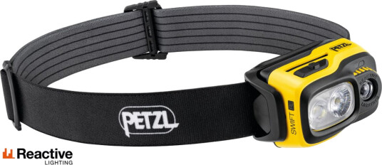 Petzl hodelykter SWIFT RL Oppladbar hodelykt Svart/gul 1 stykke SET-E810AB00 Svart/gul