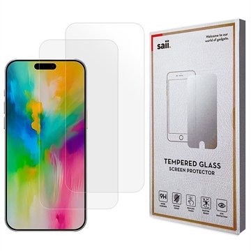 Saii iPhone 16 Pro Max 3D Premium Beskyttelsesglass 2 stk.