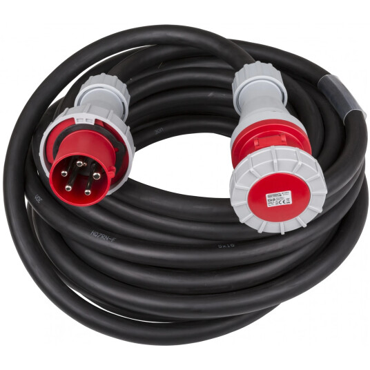 Briteq Kabel, 63a/400v 20 Meter. Med Krymp For Merking