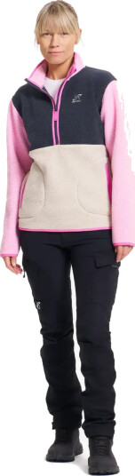 RevolutionRace Canyon Half zip Pile Fleece Dame Bright pink/India ink Størrelse:XL Dame > Overdeler > Fleece & midlayers
