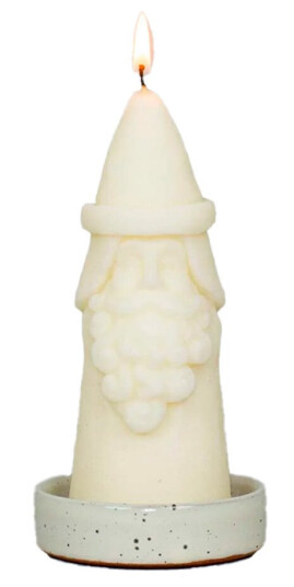 Afroart Santa lys 15 cm hvit Afroart Santa lys 15 cm hvit