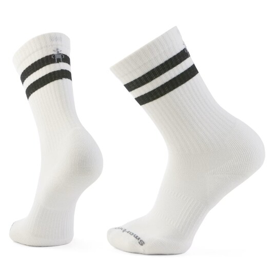 Smartwool Everyday Athletic Striped Crew Socks White M Smartwool Everyday Athletic Striped Crew Socks White M