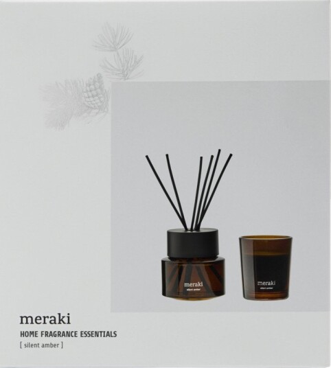Meraki Gavesett med diffuser 100 ml og duftlys 60g Silent Amber Meraki Gavesett med diffuser 100 ml og duftlys 60g Silent Amber