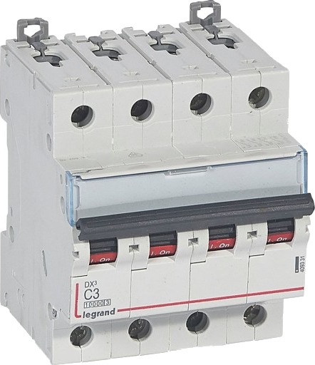 Legrand DX3 MCB automatsikring C3 4P 4M 10/16kA