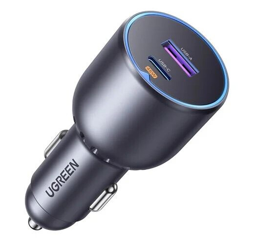 Ugreen 63W Dual-Port Bilstrømadapter med Super-Rask Lading USB-A og USB-C Ugreen 63W Dual-Port Bilstrømadapter med Super-Rask Lading USB-A og USB-C