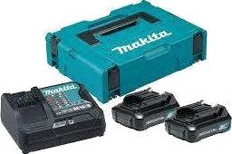 Makita Batterisett BL1016 Til Verktøy 12 v, 1.5 ah Batteri, Inkl. Lader Og Koffert