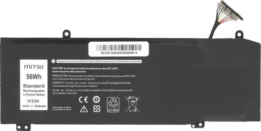 Mitsu 1F22N batteri til Dell G5 G7 Alienware M15/M17 3000mAh 46Wh