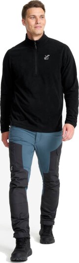 Revolutionrace Herre Overdeler Fleece & midlayers Hiker Half zip Fleece Herre Black XS