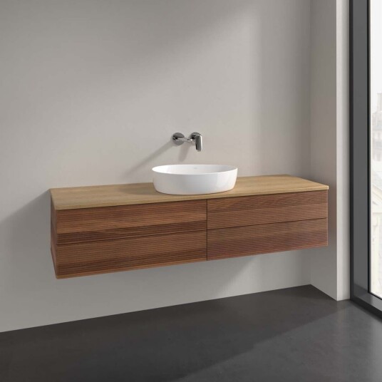 Villeroy & Boch  Antao Servantskap med 4 skuffer 160x50x36 cm m/lys Valnøtt/Eik