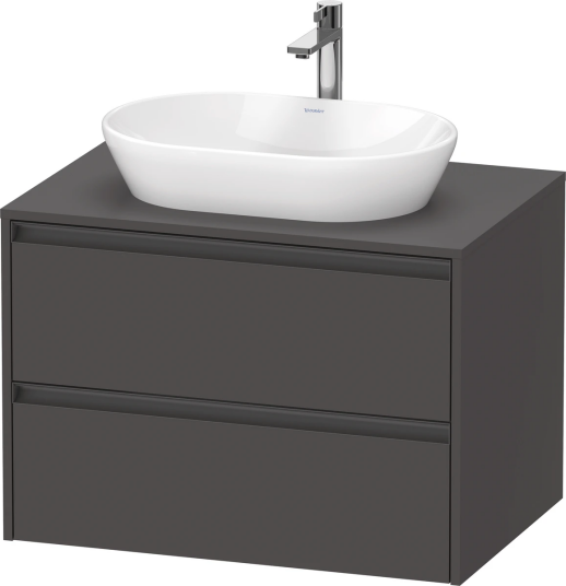 Duravit Ketho.2 Servantskap 2 Skuffer 800x550 mm Grafitt Matt