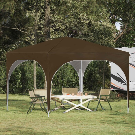 vidaXL Pop up Festtelt 290 x 290 x 245 cm Gråbrun