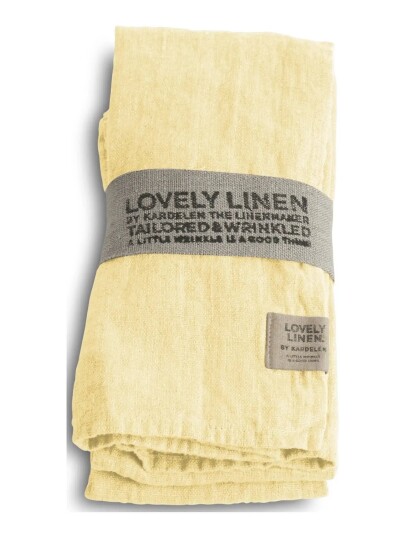 Lovely Linen Lovely Napkins 4 Pack Yellow 45X45 Lovely Linen Lovely Napkins 4 Pack Yellow 45X45