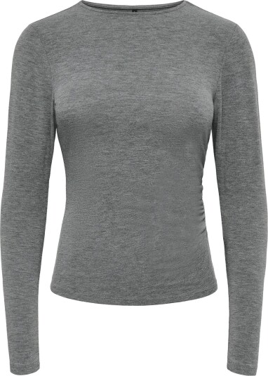 ONLY Onlglamour L/S Ruching Top Cc Jrs   Grey   XL