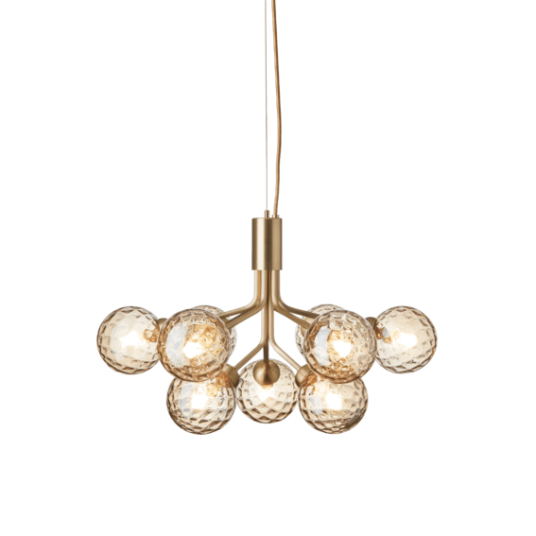Nuura - Apiales 9 Chandelier Brushed Brass/Optic Gold Nuura - Apiales 9 Chandelier Brushed Brass/Optic Gold