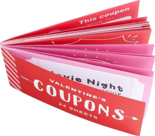 Hefte med 24 Valentines Kuponger