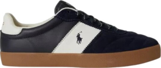 Polo Ralph Lauren Court Vulc Leather Suede Sneaker HUNTER NAVY/DECKW 41 Polo Ralph Lauren Court Vulc Leather Suede Sneaker HUNTER NAVY/DECKW 41