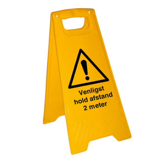 Vennligst hold avstand 2 meter - Plast - 600 x 300 mm