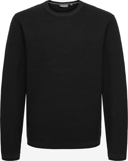 ONLY & SONS JUNIOR Genser Osjeric Reg 12 Struc Crew Knit Svart