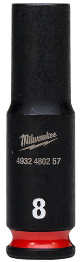 Milwaukee 4932480257 Kraftpipe 1/4", SHOCKWAVE, dybde 8 mm, Håndverktøy