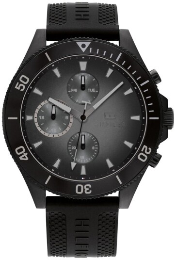 Tommy Hilfiger Herreklokke 1791921 Larson Grå/Gummi Ø46 mm Tommy Hilfiger Herreklokke 1791921 Larson Grå/Gummi Ø46 mm