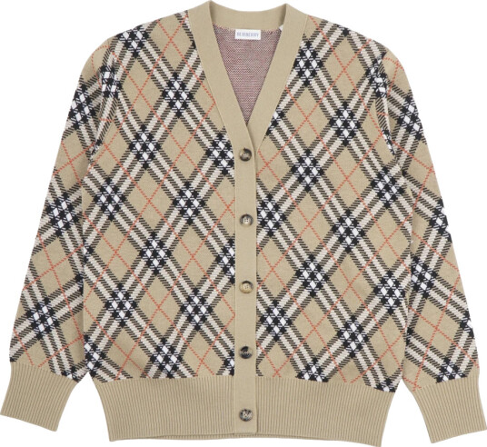 Burberry, Dame, Strikkevarer, Beige, M,