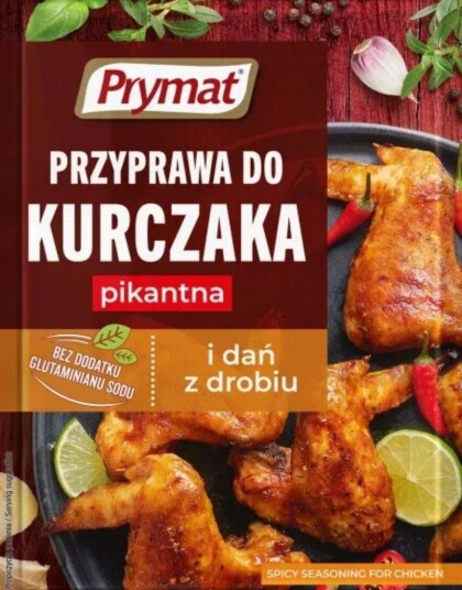 Spicy Chicken Seasoning Sterk Krydderblanding til Kylling PRYMAT 25 gram Polen Spicy Chicken Seasoning Sterk Krydderblanding til Kylling PRYMAT 25 gram Polen