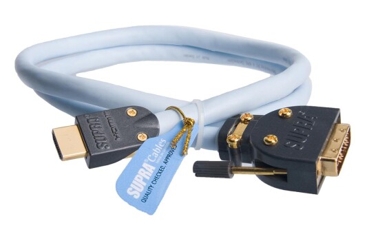 SUPRA 1001101326 HDMI-kabel HDMI x DVI, High Speed 1 m, Stikkontakter & kabler