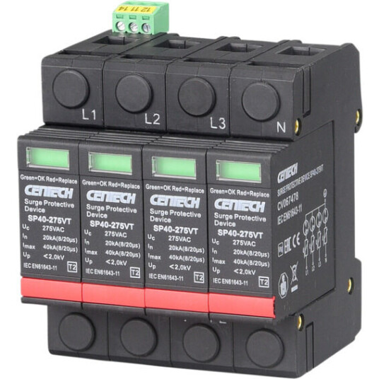 Cenika Overspenningsvern 4P T2 275V GDT m/signalkontakt - 1601198