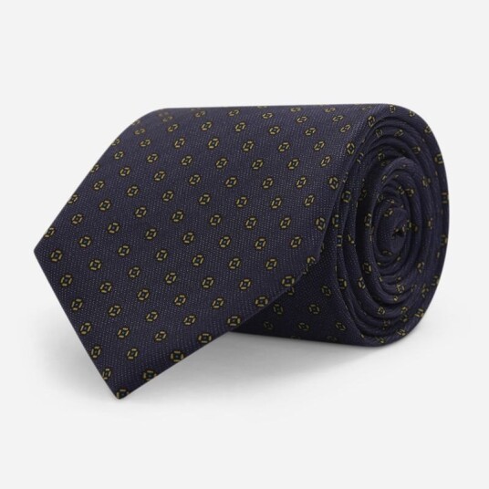 Tie Silk Blue-Yellow Tie Silk Blue-Yellow