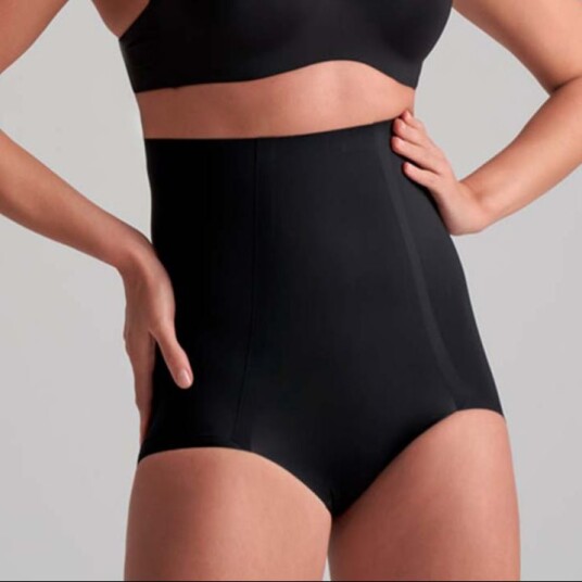 Bye Bra - Shapingtruse Smooth Essentials High Waist Brief - light support - Svart