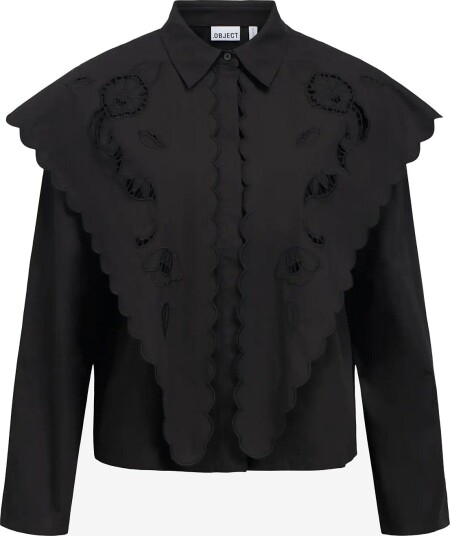 Object Objesta L/S Oz Scarf Shirt E Ci Aw 26   BLACK   42