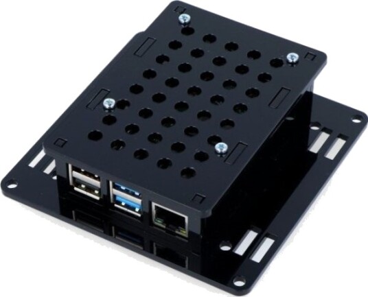 Gravlaser Veske Til Raspberry Pi 4B Vesa V2 Skjermfeste Svart Gravlaser Veske Til Raspberry Pi 4B Vesa V2 Skjermfeste Svart