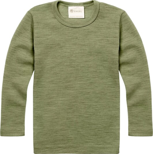 Engel Genser Ull Sage Green Melert Engel 6 år 116 Genser Grønn