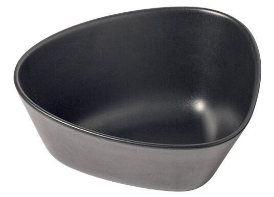 Lind DNA Curve Stoneware skål M 20x22 cm Black