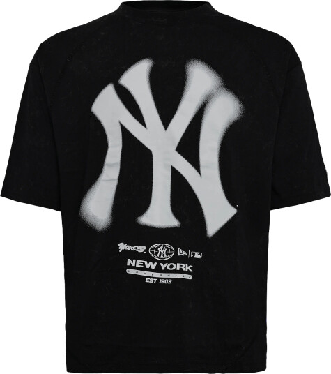 New Era Mlb Boxy Grphc Tee Neyyan Black XS