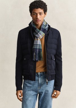 Gant Insulated Hybrid Flannel Jacket Navy S
