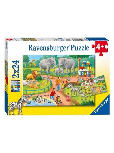 Ravensburger Puzzle A Day at the Zoo 2x24st. Gulv