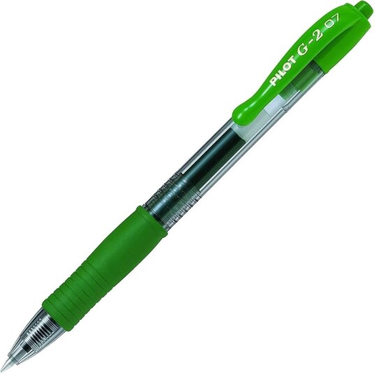 Gelpen Pilot G-2 Grøn 0,5 Mm Bl-G2-5 Extra Fine - (12 Stk.)